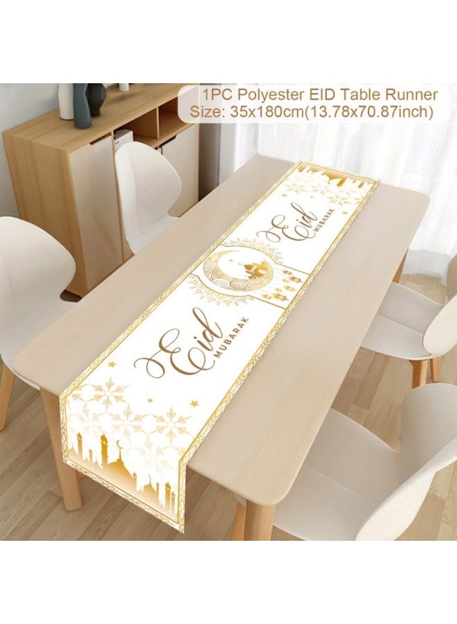 Ramadan Mubarak Table Runner Table Decorations - Ramadan Mosque Lantern Islamic Happy Ramadan Mubarak 2026 Party Supplies Decorations - Image 1